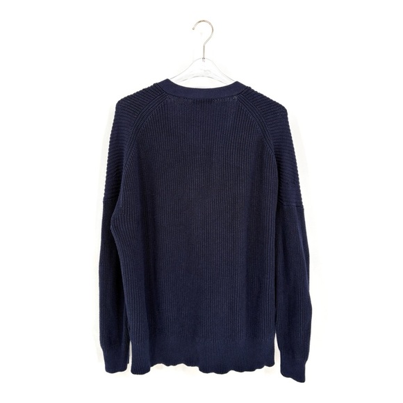 J.CREW | V-Neck Cardigan Knit Sweater Cotton Cashmere Blend in Navy | Sz S - Picture 6 of 11